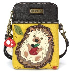 NWT Yellow Cellphone Xbody (Crossbody) Purse Adjustable Strap - Hedgehog